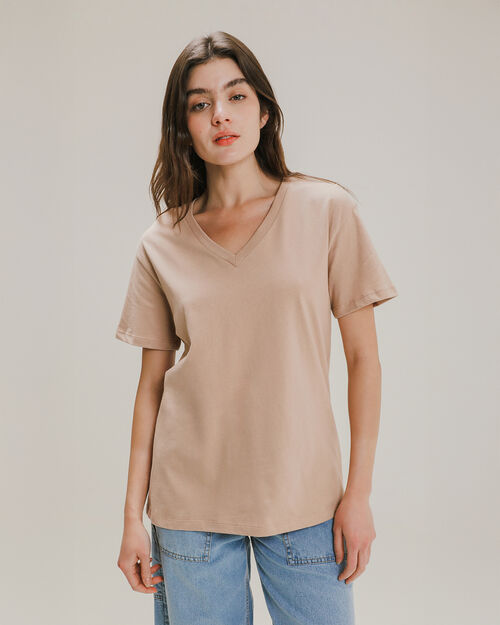 Playera Manga Corta Cuello V